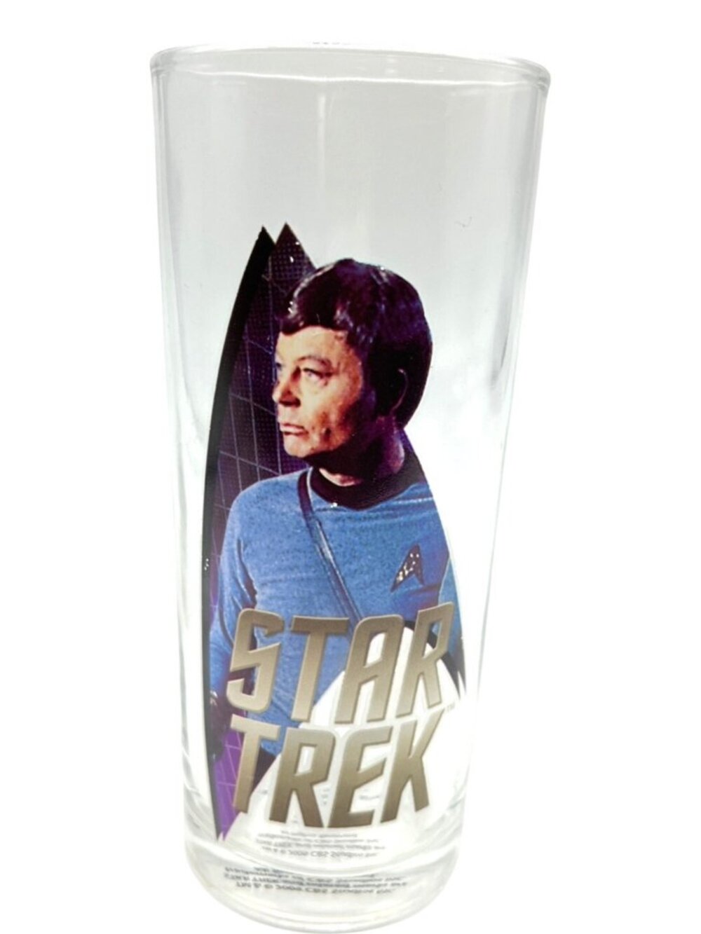 Star Trek Vandor Drinking Glass Featuring Dr. McCoy 2009 CBS Studios Inc 16 Oz H